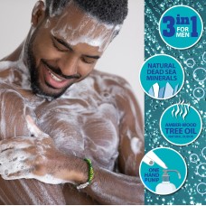 Мужской гель для умывания лица, волос и тела 3 в 1 с ароматом Эвкалипта и Мяты DSC Eucalyptus Mint